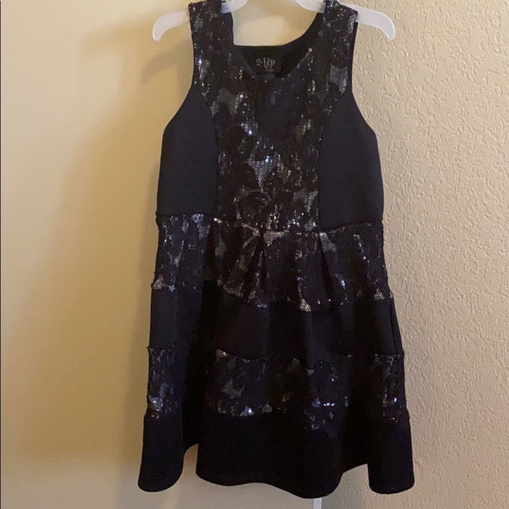 Black with grey dress